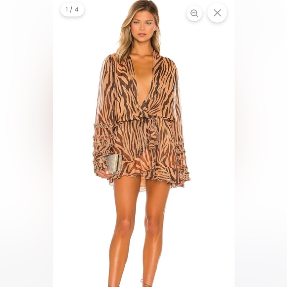 Rococo Sand brown zebra dress - Picture 1 of 5